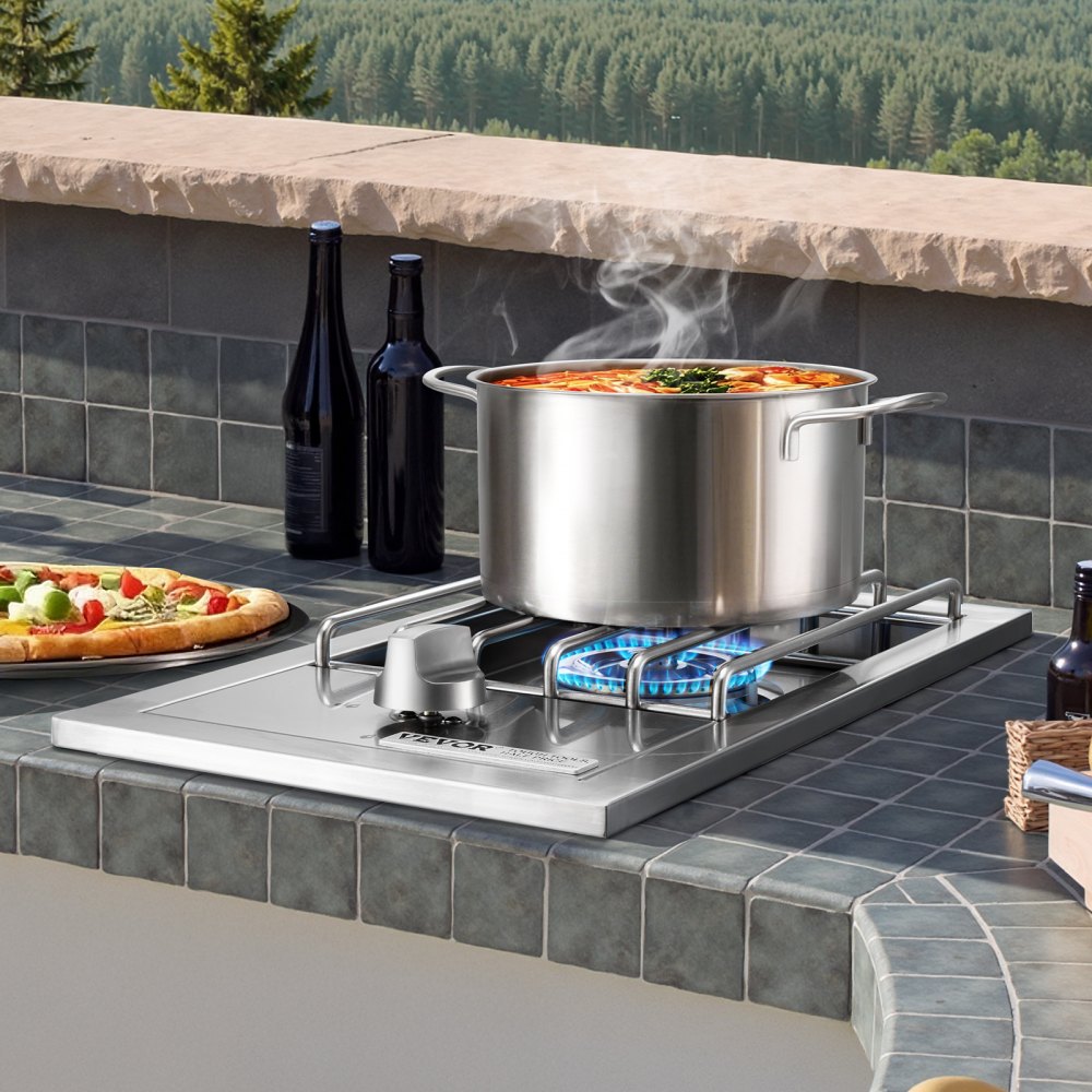 GSB1 - 15,000 BTU Stainless Steel Outdoor Side Burner for Efficient Grilling