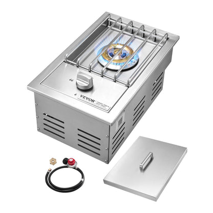 GSB1 - 15,000 BTU Stainless Steel Outdoor Side Burner for Efficient Grilling