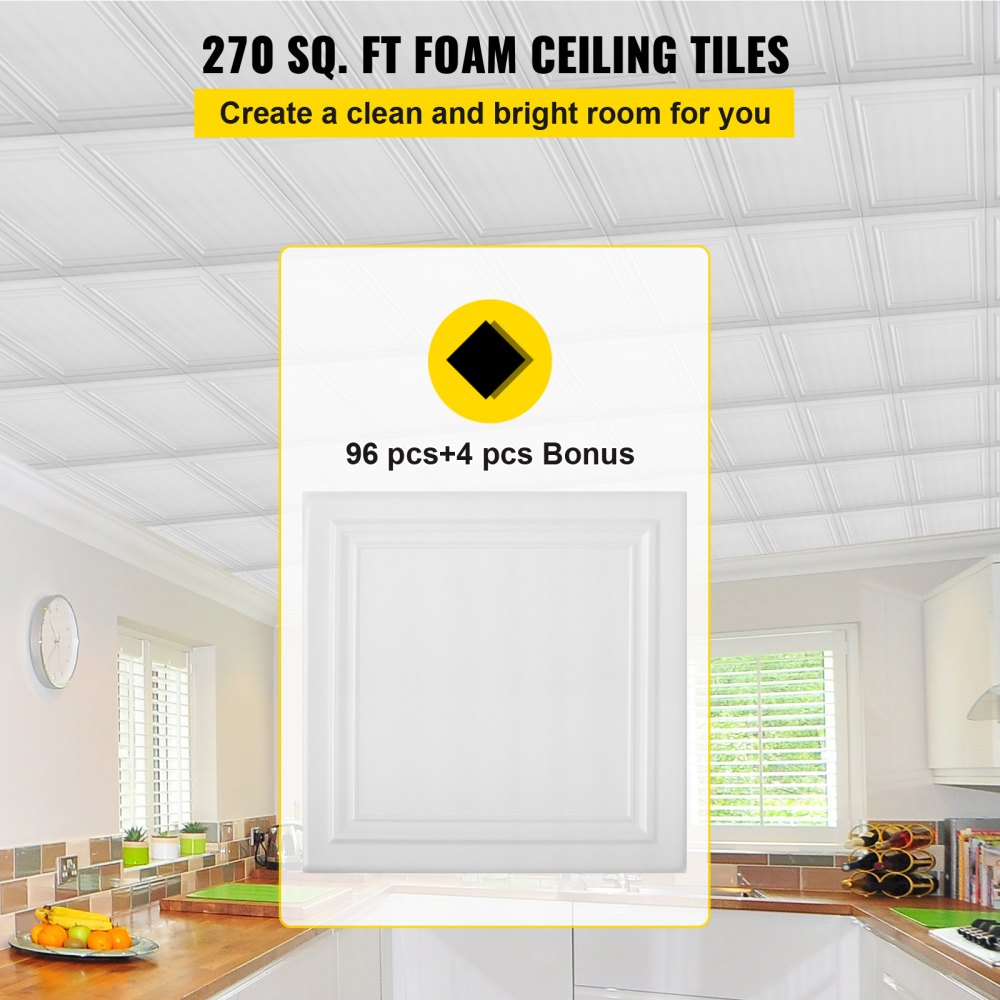 VV-PMTHB-100 - Lightweight Waterproof Foam Ceiling Tiles - 1/5" Thick