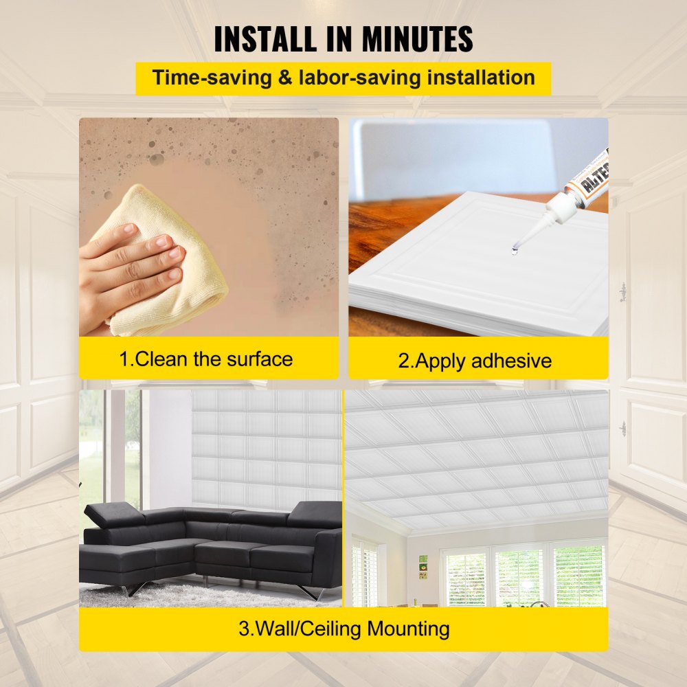 VV-PMTHB-100 - Lightweight Waterproof Foam Ceiling Tiles - 1/5" Thick