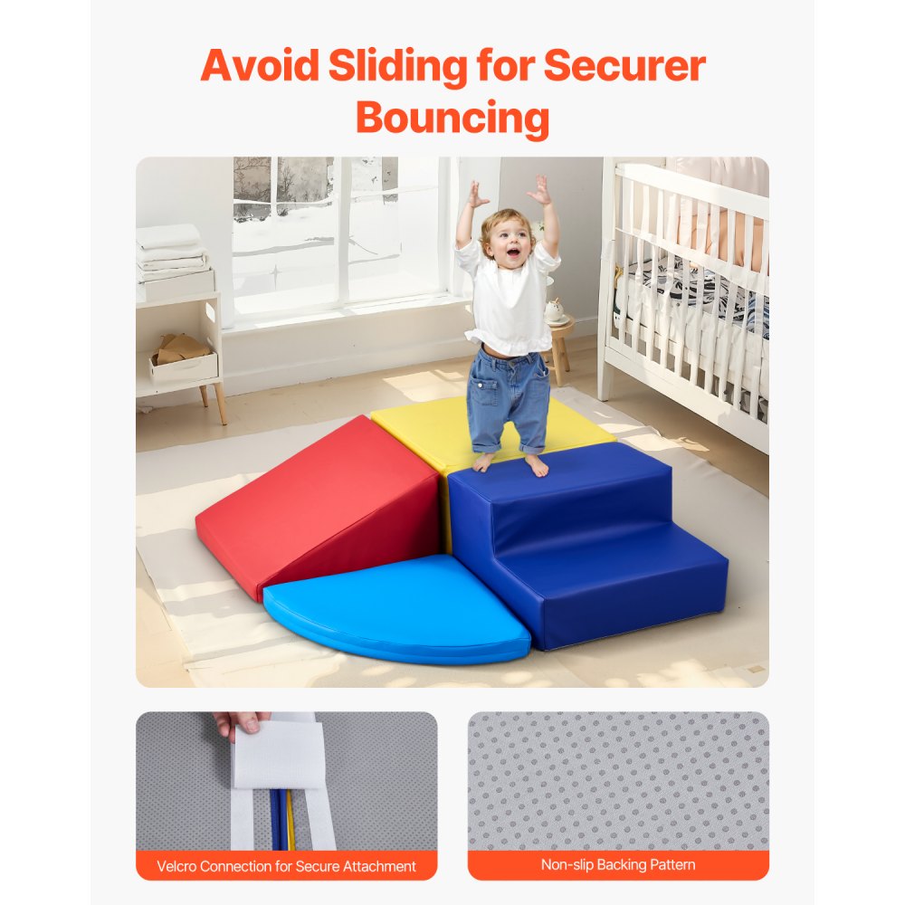 HN-12619 - Colorful Foam Climbing Blocks Set for Toddlers, 4 Pieces