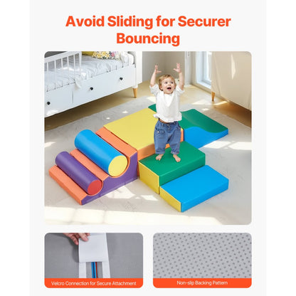 HN-24910 - Safe Foam Climbing Blocks Set for Toddlers, 7 Colorful Pieces