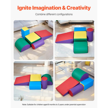 HN-12683 - Colorful 5-Piece Foam Climbing Set for Active Toddlers