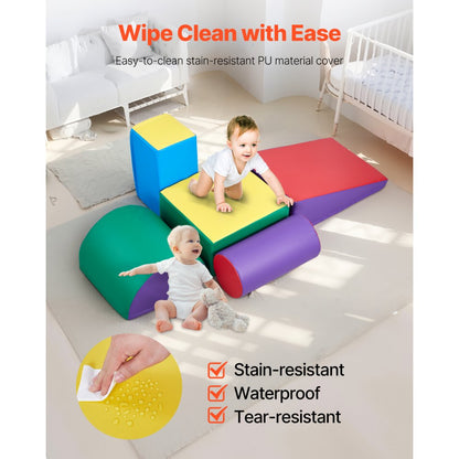 HN-12683 - Colorful 5-Piece Foam Climbing Set for Active Toddlers