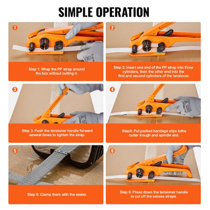 PP13-1 - Heavy-Duty PP Strapping Kit with Tensioner & Sealer Tools