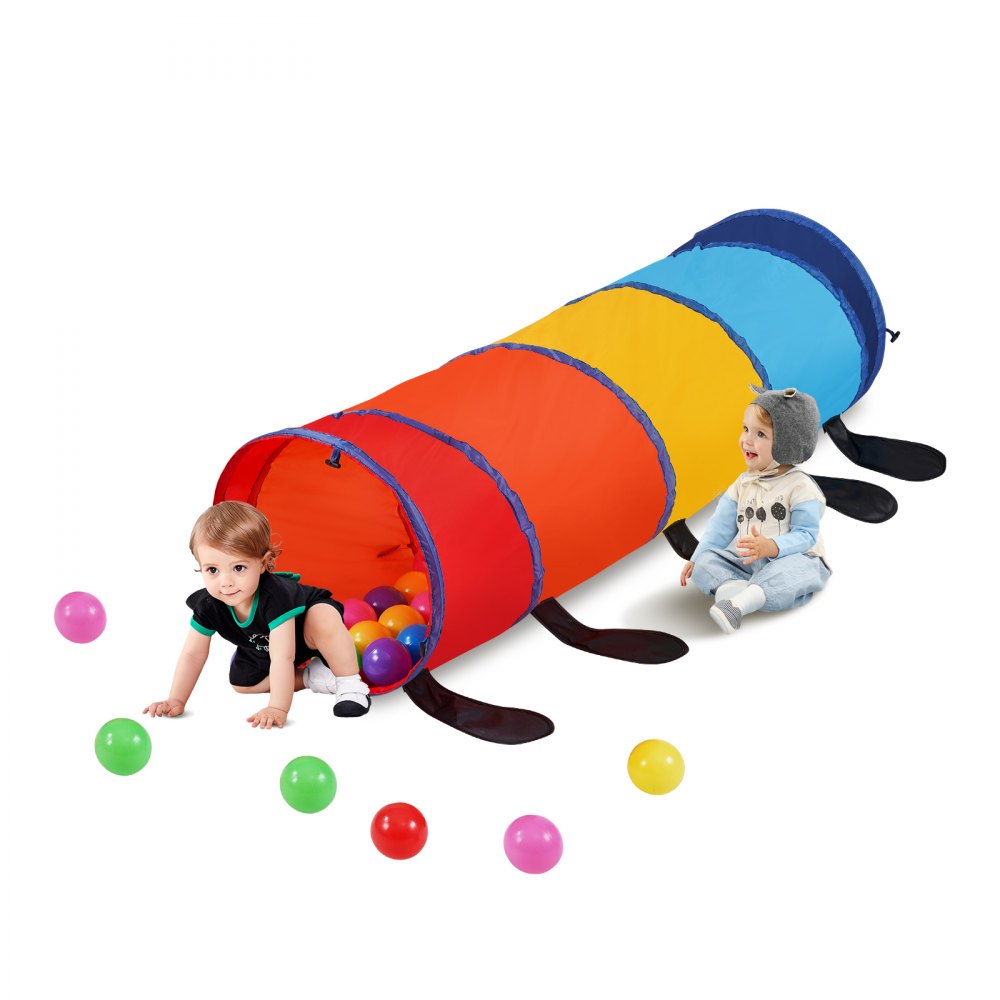 YM-02 - 120" Bright Kids Play Tunnel Tent for Fun Indoor & Outdoor Adventures