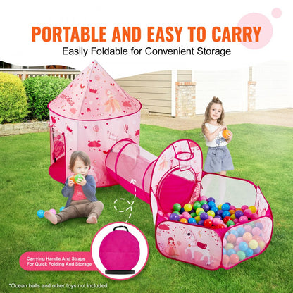 YM-04 - Portable 3-in-1 Kids Play Tent & Tunnel, Lightweight Fun