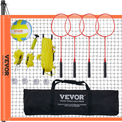 JH-301 - Portable 32ft VEVOR Volleyball & Badminton Set for Outdoor Fun