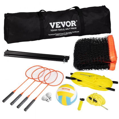 JH-301 - Portable 32ft VEVOR Volleyball & Badminton Set for Outdoor Fun