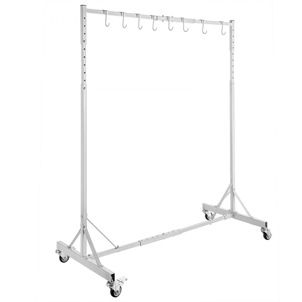 010172951572 - Heavy-Duty Painting Rack with 8 Hooks & Swiveling Wheels