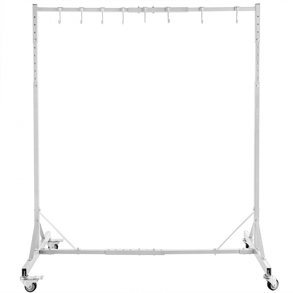 010172951572 - Heavy-Duty Painting Rack with 8 Hooks & Swiveling Wheels
