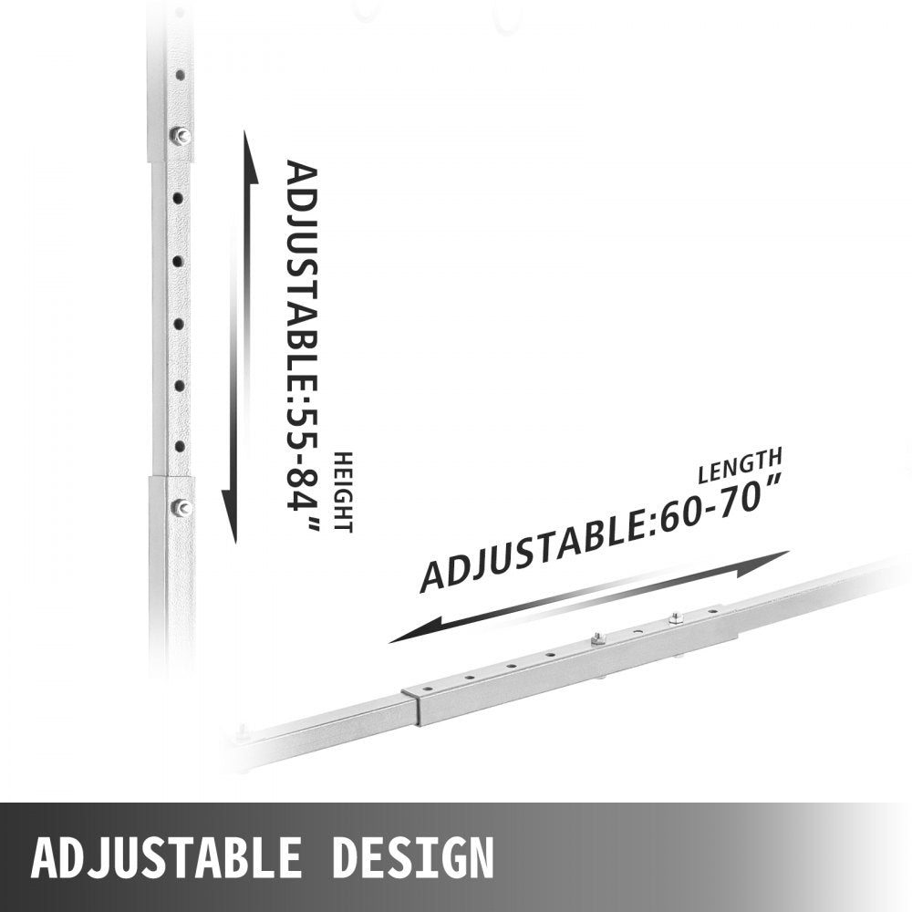 010172951572 - Heavy-Duty Painting Rack with 8 Hooks & Swiveling Wheels