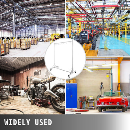 010172951572 - Heavy-Duty Painting Rack with 8 Hooks & Swiveling Wheels