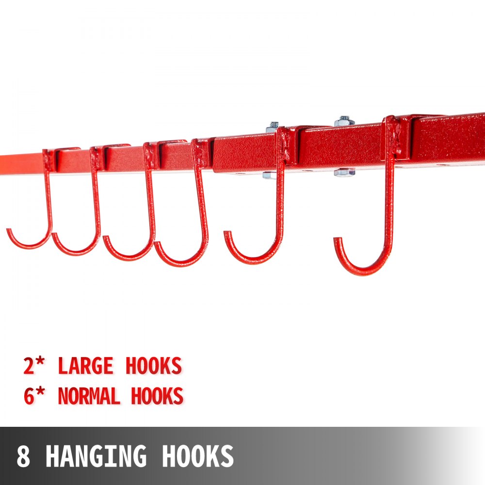 010633820464 - 5ft-7ft Adjustable Paint Rack with 8 Hooks & Wheels
