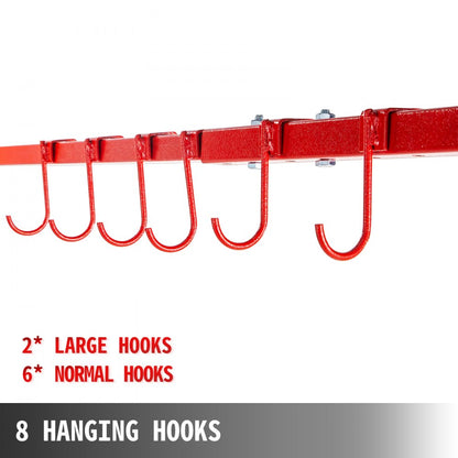 010633820464 - 5ft-7ft Adjustable Paint Rack with 8 Hooks & Wheels