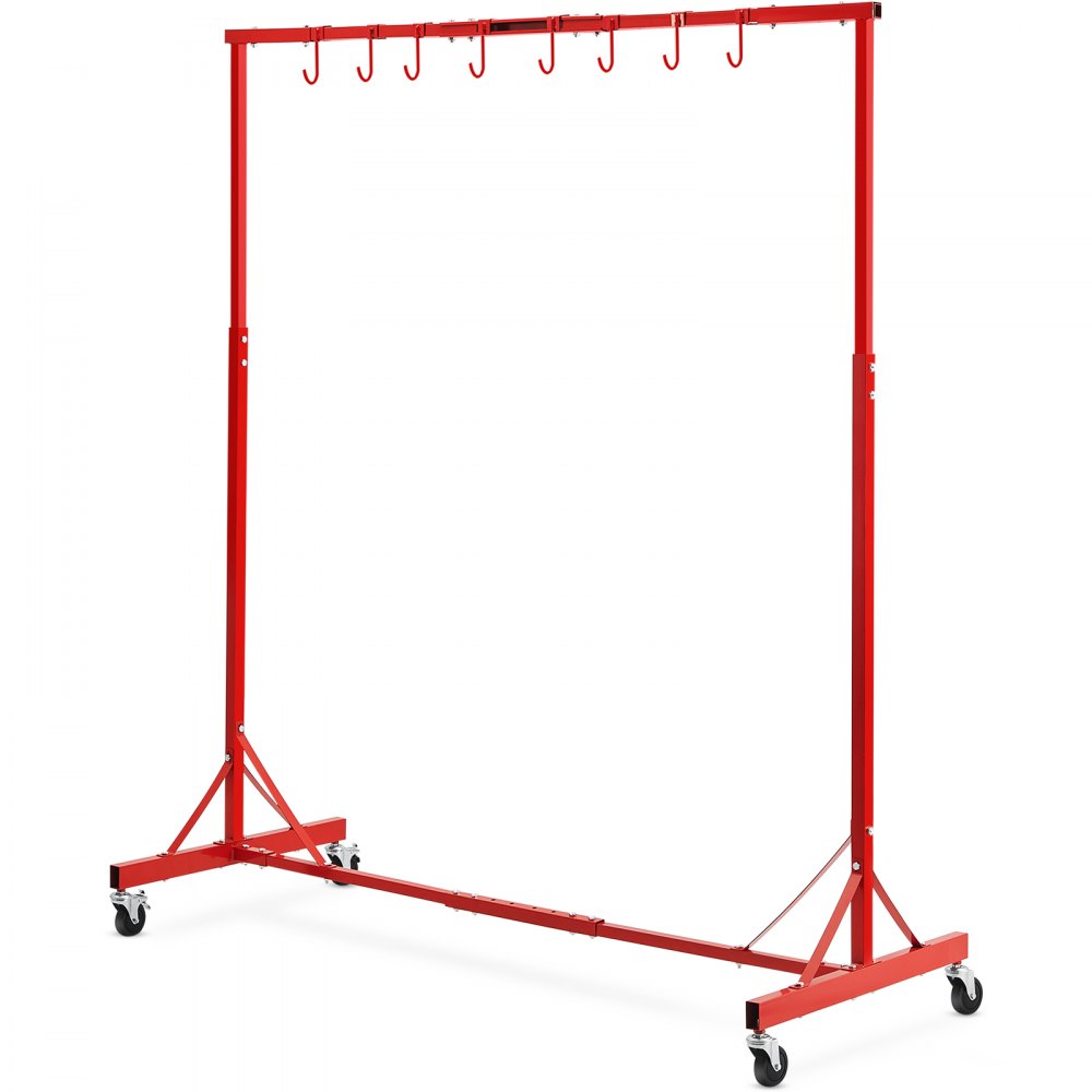 KSQJPQJ - VEVOR Telescopic Paint Rack with 8 Adjustable Hooks and Wheels