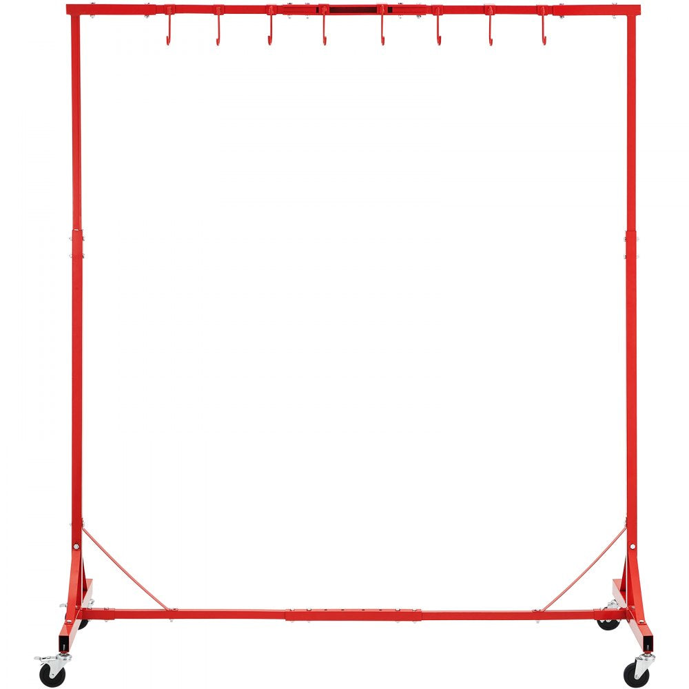 KSQJPQJ - VEVOR Telescopic Paint Rack with 8 Adjustable Hooks and Wheels