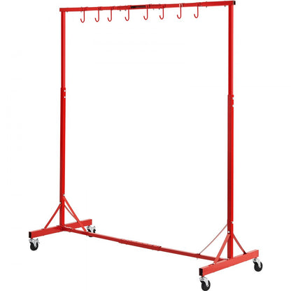 KSQJPQJ - VEVOR Telescopic Paint Rack with 8 Adjustable Hooks and Wheels