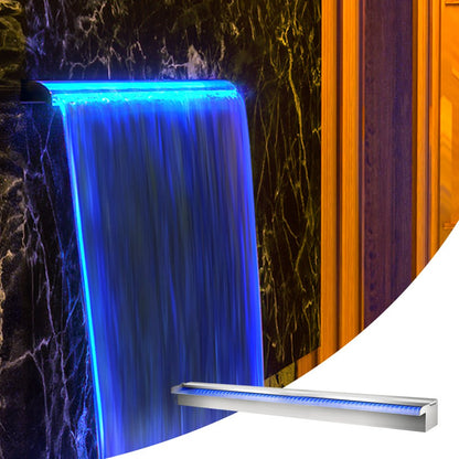 FAGA-0394 - Stainless Steel LED Waterfall Fountain for Garden Elegance