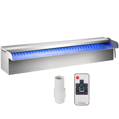 FAGA-0373 - Stainless Steel Waterfall Spillway with Remote-Controllable LED Lights