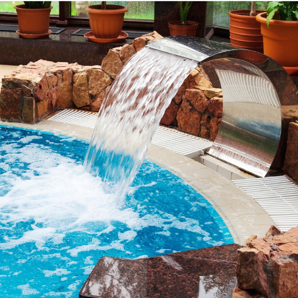 PQSB-6762 - Corrosion-Proof Steel Waterfall Fountain for Pools and Ponds