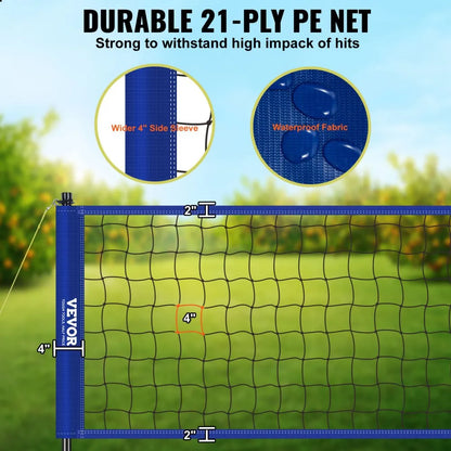 JH-202 - Portable Volleyball Net with Adjustable Height & Easy Setup