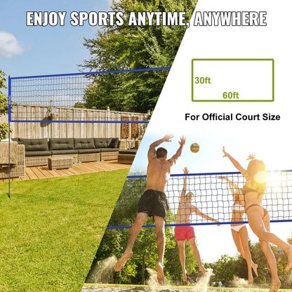 JH-202 - Portable Volleyball Net with Adjustable Height & Easy Setup