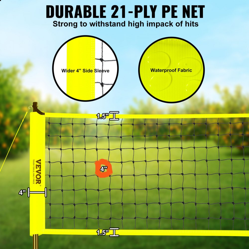 JH-201 - Adjustable Outdoor Volleyball Net System for Competitive Play