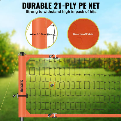 JH-203 - Adjustable Portable Volleyball Net System, 32x3ft, Easy Setup