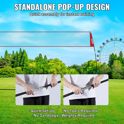 JH-204 - 14ft Portable Volleyball Net with Adjustable Height & Carrying Bag