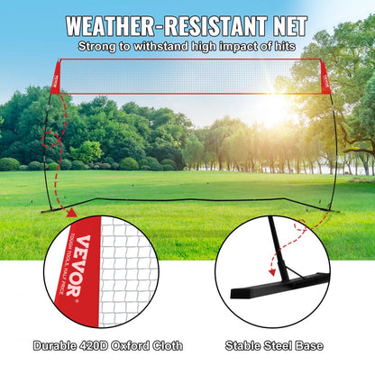 JH-204 - 14ft Portable Volleyball Net with Adjustable Height & Carrying Bag