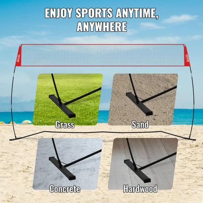 JH-204 - 14ft Portable Volleyball Net with Adjustable Height & Carrying Bag