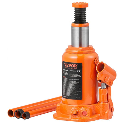 QJD-01-012A - Heavy-Duty 12 Ton Hydraulic Bottle Jack, 7.5-14 Inch Lift Range