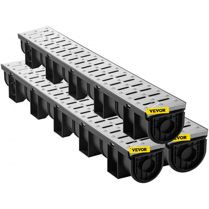 PSG100*100*3M - Durable 5.9" HDPE Trench Drain System for Efficient Water Collection