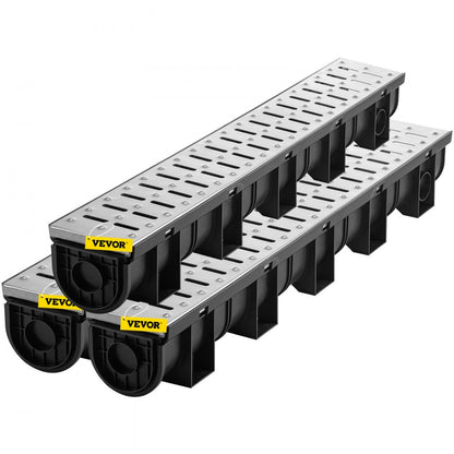 PSG100*100*3M - Durable 5.9" HDPE Trench Drain System for Efficient Water Collection
