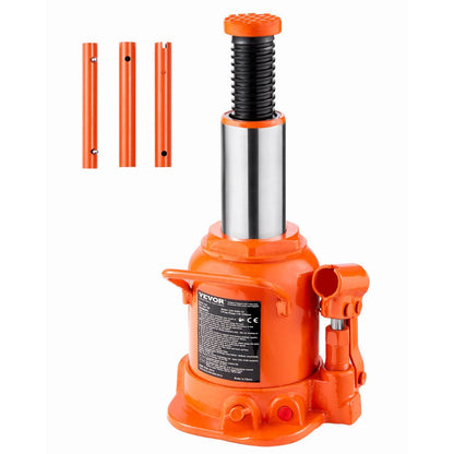QJD-020S-01 - 20 Ton Hydraulic Bottle Jack, 6.69-12.6” Lift Range