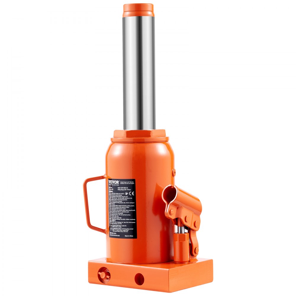 QJD-030S-02 - 30 Ton Hydraulic Bottle Jack, 11.22-18.66 Inch Lift Range