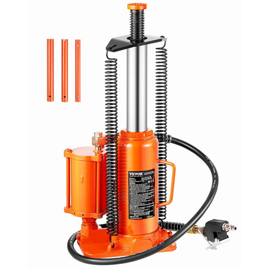QJD-012S-01QD - 12-Ton Air Hydraulic Bottle Jack, 6.69-12.6" Range
