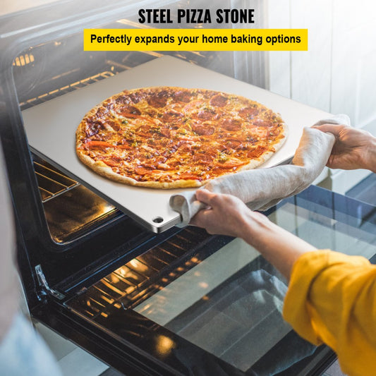 vv-ps-055136 - Durable Steel Pizza Stone with 20x Heat Conductivity, 572℉ Max