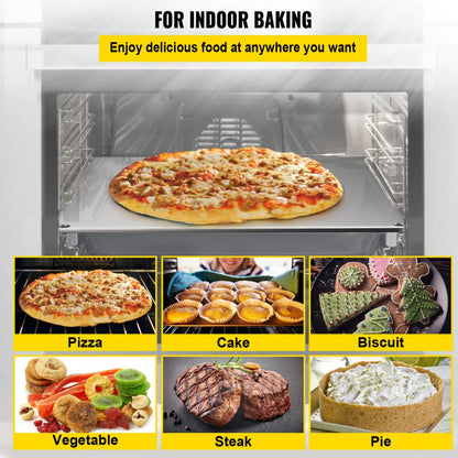 vv-ps-055136 - Durable Steel Pizza Stone with 20x Heat Conductivity, 572℉ Max