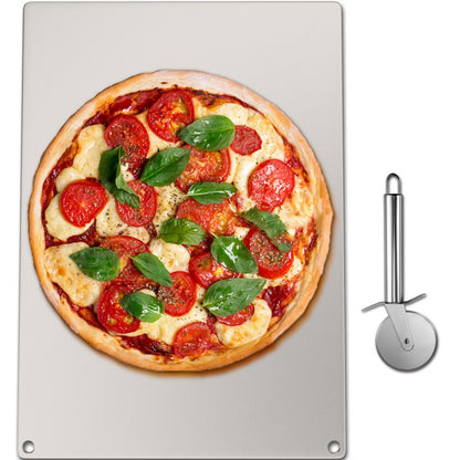 vv-ps-055136 - Durable Steel Pizza Stone with 20x Heat Conductivity, 572℉ Max