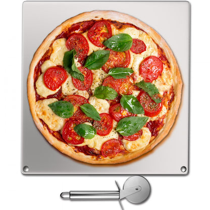 VV-PSGB-413606 - Crispy Crust Steel Pizza Baking Stone, 5-Minute Cook Time