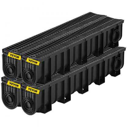 PSG100*150*4M - 39.4" VEVOR Trench Drain System, HDPE, B125 Rated