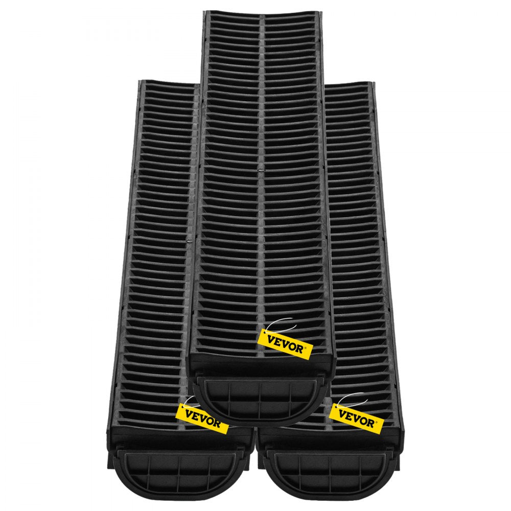 PSG100*45 - Durable HDPE Trench Drain System, 5.7 x 3.1 x 39.4 Inch