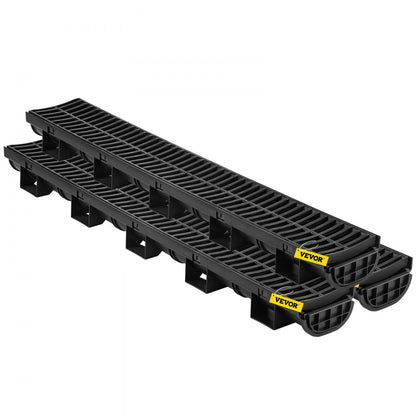 PSG100*45 - Durable HDPE Trench Drain System, 5.7 x 3.1 x 39.4 Inch