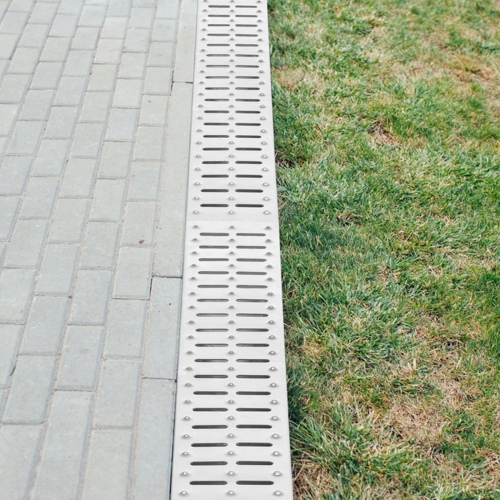 PSG100*45*5M - 1m VEVOR HDPE Trench Drain System for Durable Water Collection