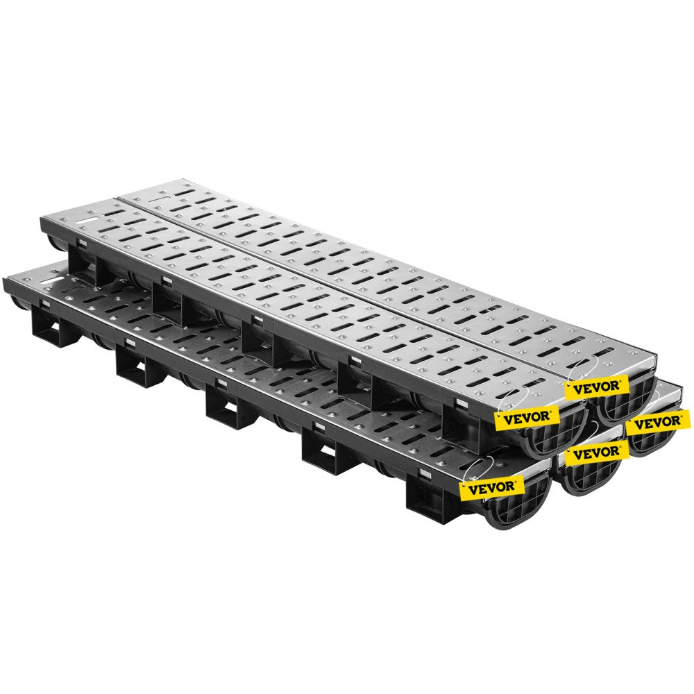 PSG100*45*5M - 1m VEVOR HDPE Trench Drain System for Durable Water Collection