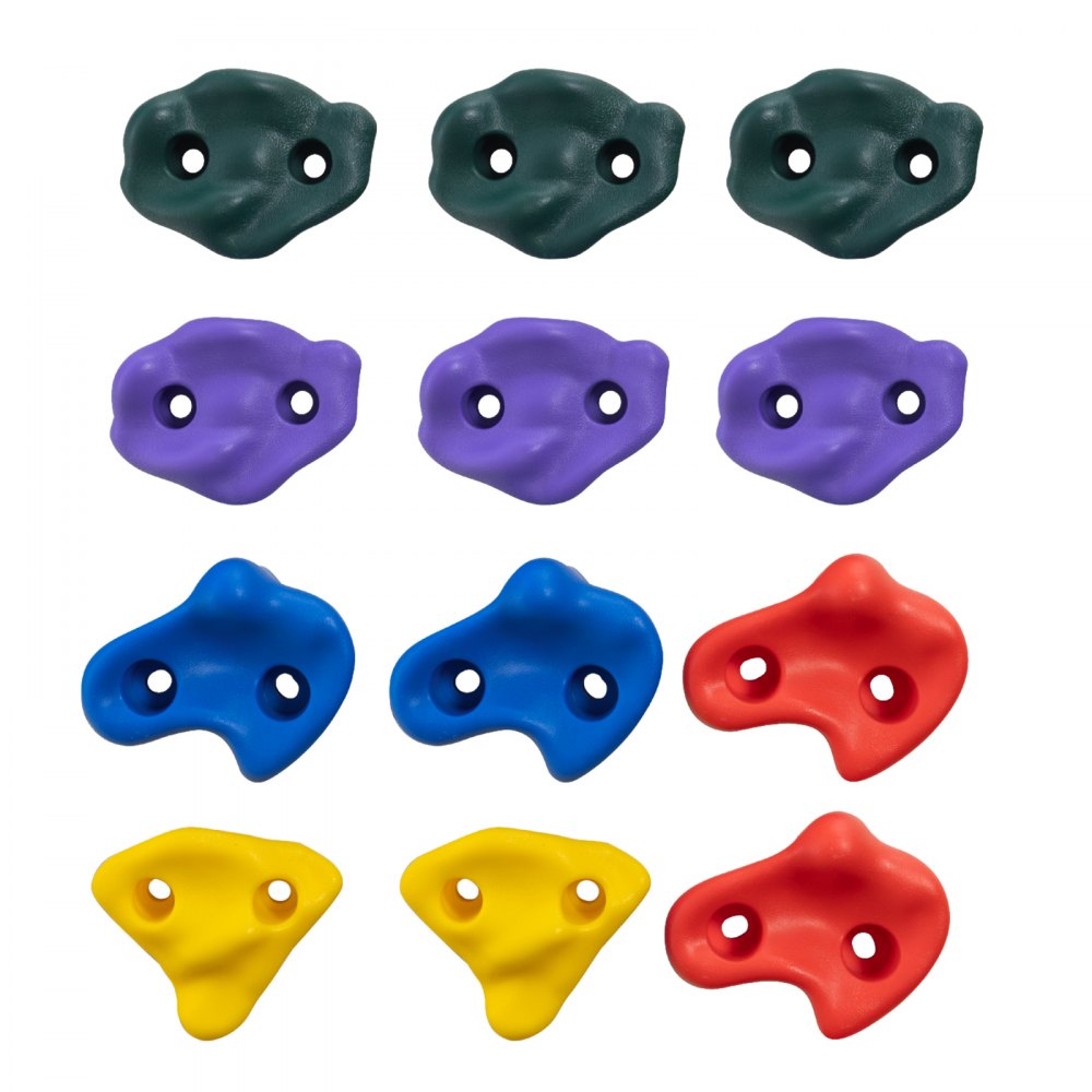 PYTZ-2 - Colorful Ninja Tree Climbing Kit with 12 Holds and 10ft Strap
