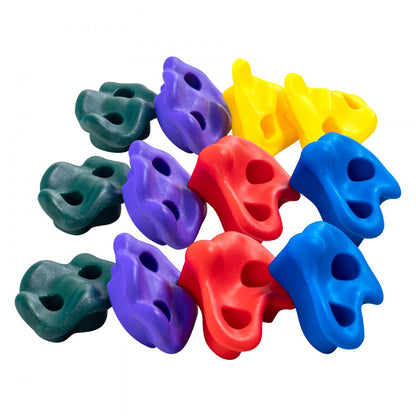 PYTZ-2 - Colorful Ninja Tree Climbing Kit with 12 Holds and 10ft Strap
