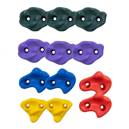 PYTZ-2 - Colorful Ninja Tree Climbing Kit with 12 Holds and 10ft Strap